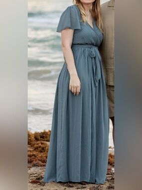 Baltic Born Dusty Blue Maxi Dress
